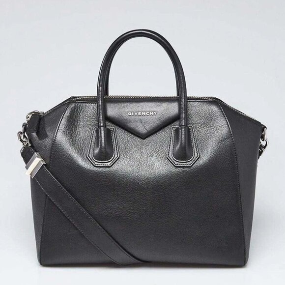 Givenchy Black Sugar Goatskin Leather Medium Antigona Bag - Picture 1 of 11